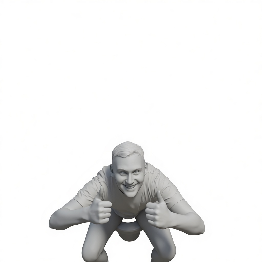 Cheerful Man Figurine free 3D printable STL