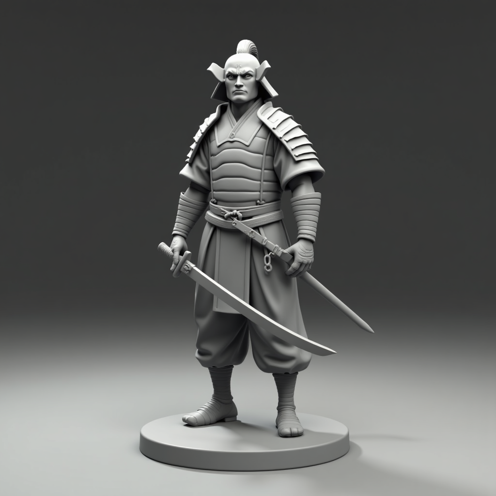 Samurai Warrior Figure free 3D printable STL