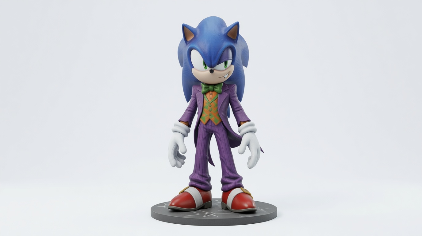 Sonic Joker Figurine free 3D printable STL