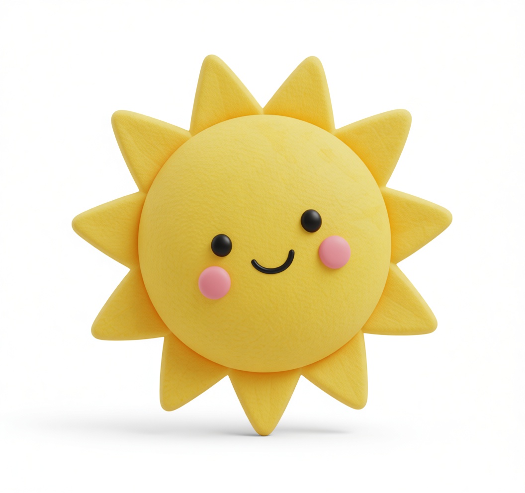 Kawaii Sun Figurine free 3D printable STL