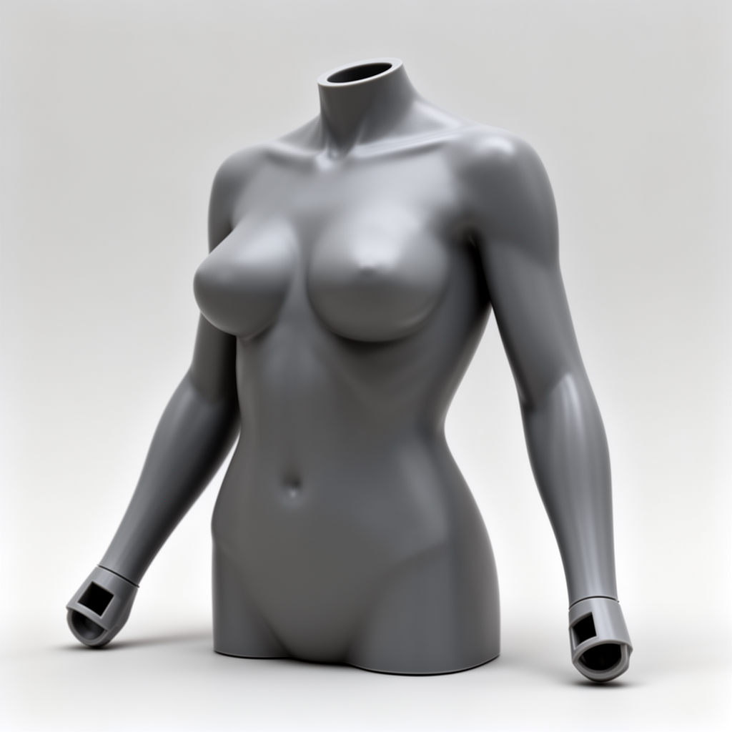 Hollow Female Torso Sculpture free 3D printable STL