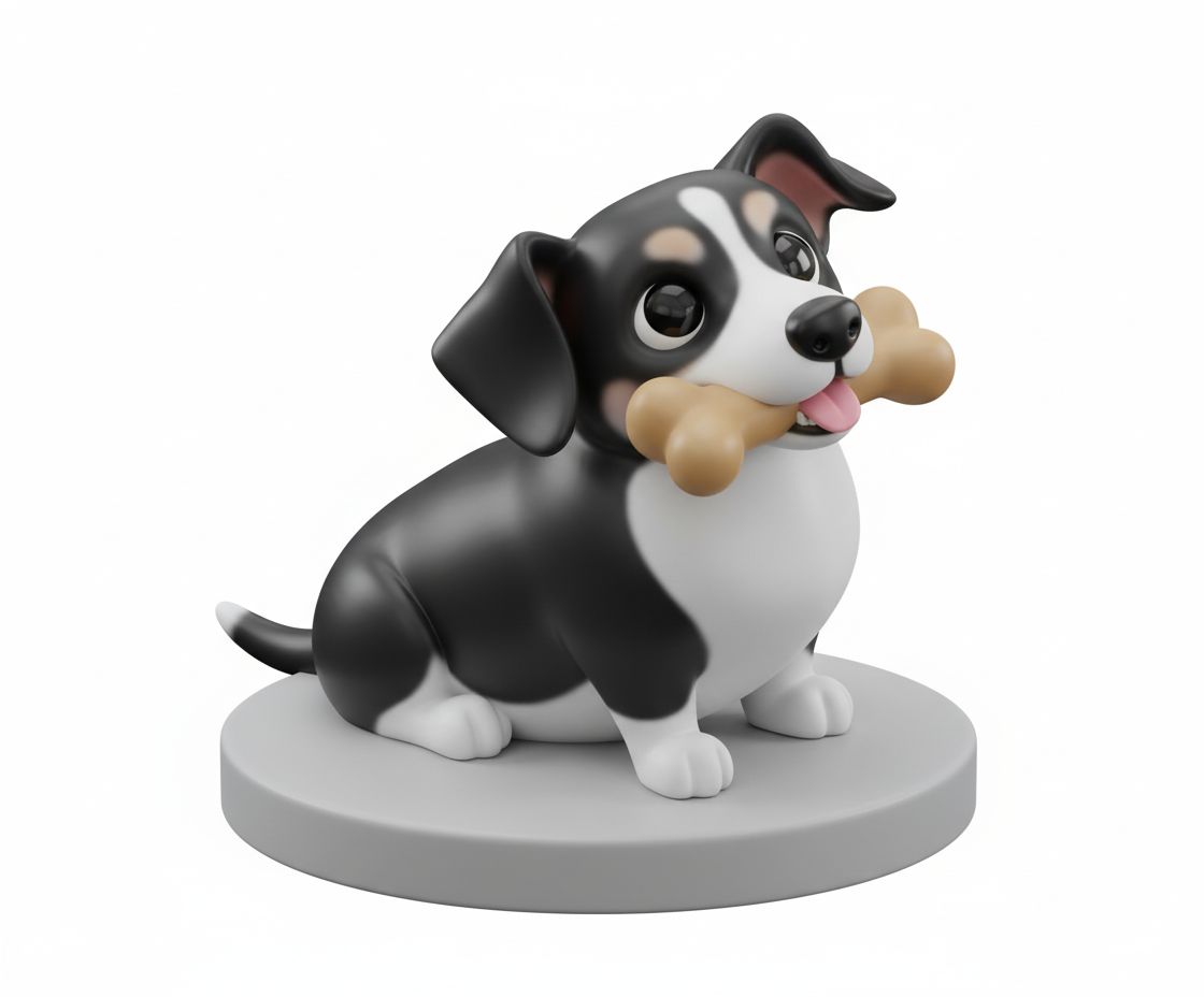 Beagle Puppy Figure free 3D printable STL