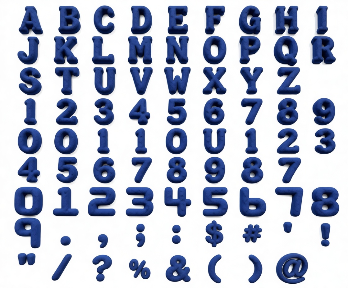 Bold Cartoon Font Set free 3D printable STL