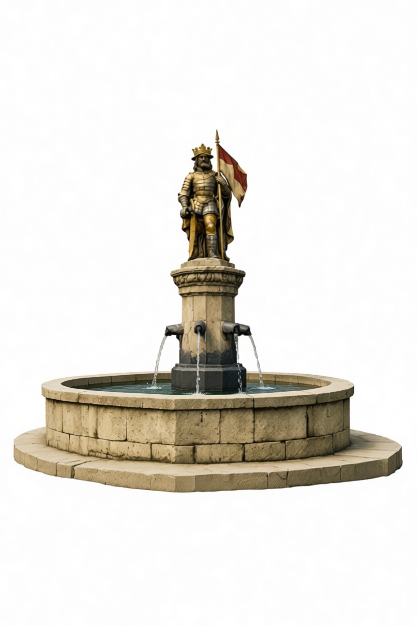 Medieval King Fountain free 3D printable STL