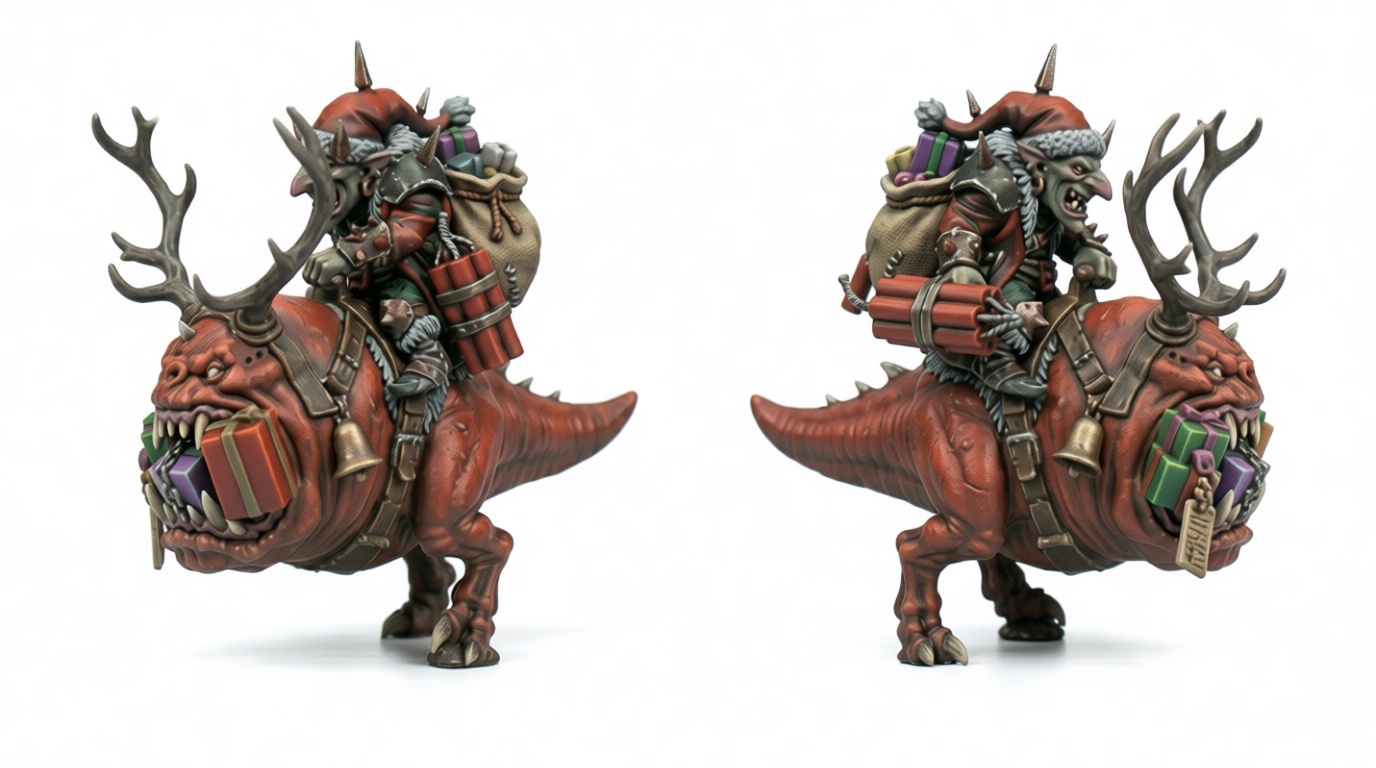 Goblin Santa Figurine free 3D printable STL