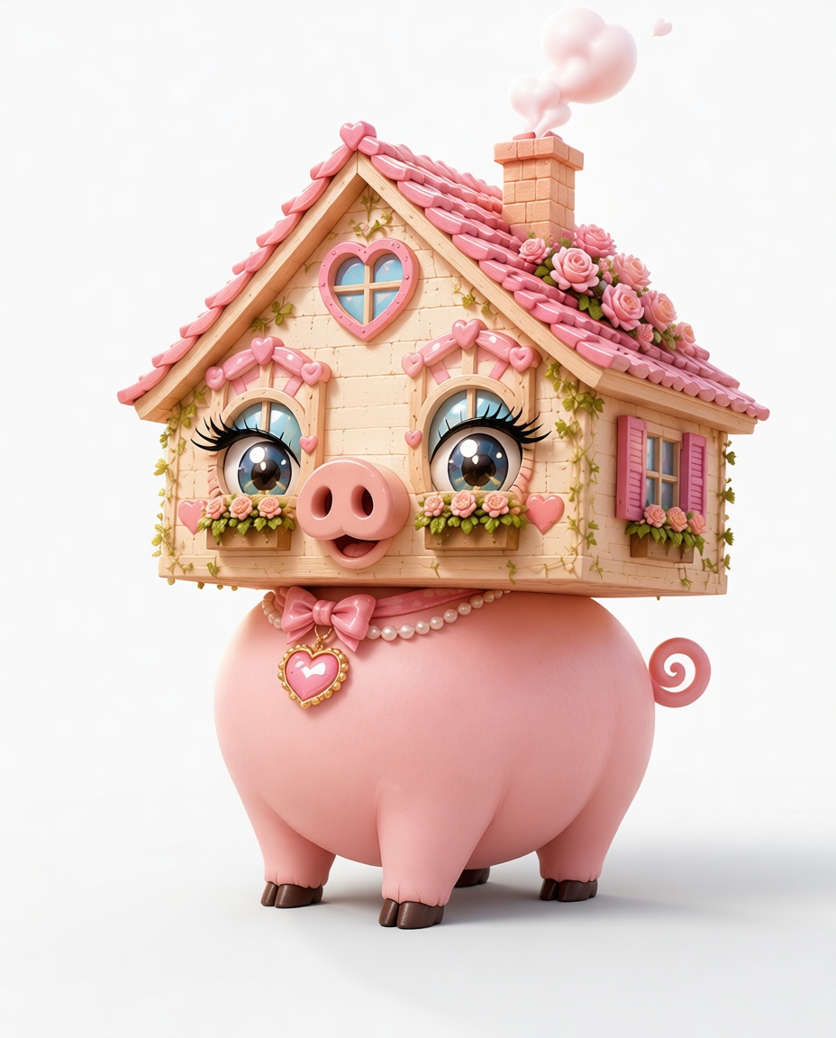 Pig House Figurine free 3D printable STL