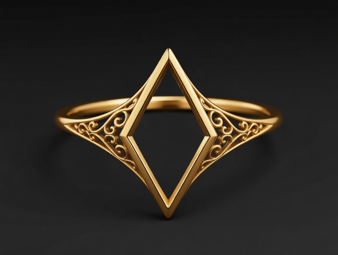 Filigree Diamond Ring free 3D printable STL