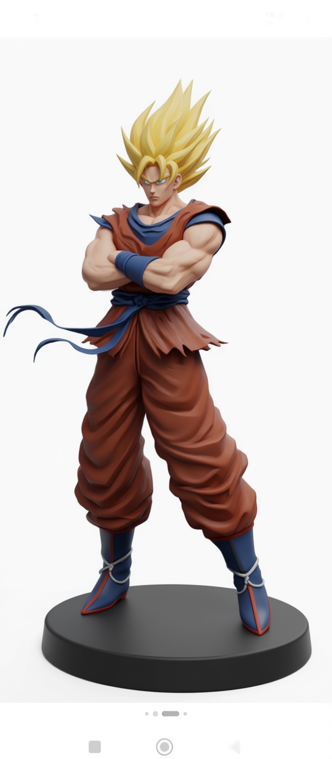 Goku Super Saiyan Figurine free 3D printable STL