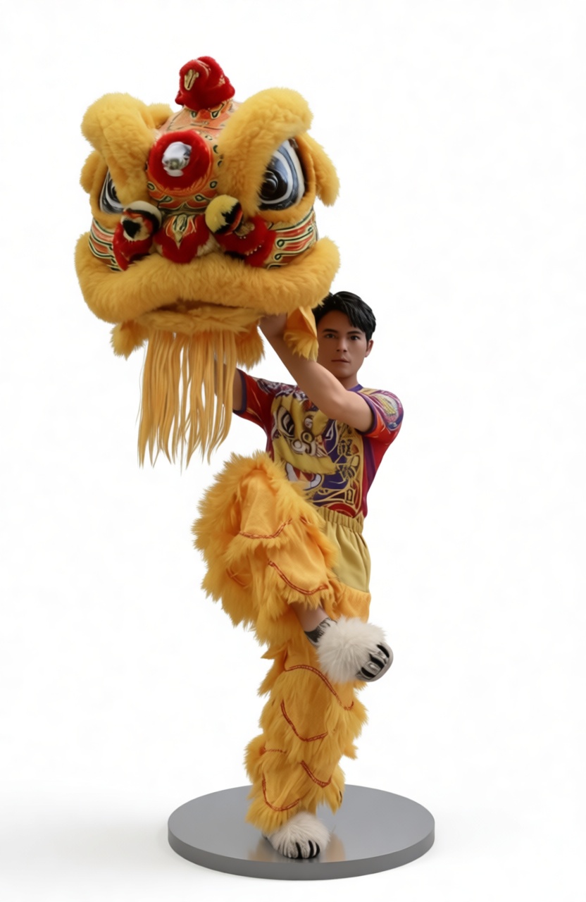 Chinese Lion Dance Figurine free 3D printable STL