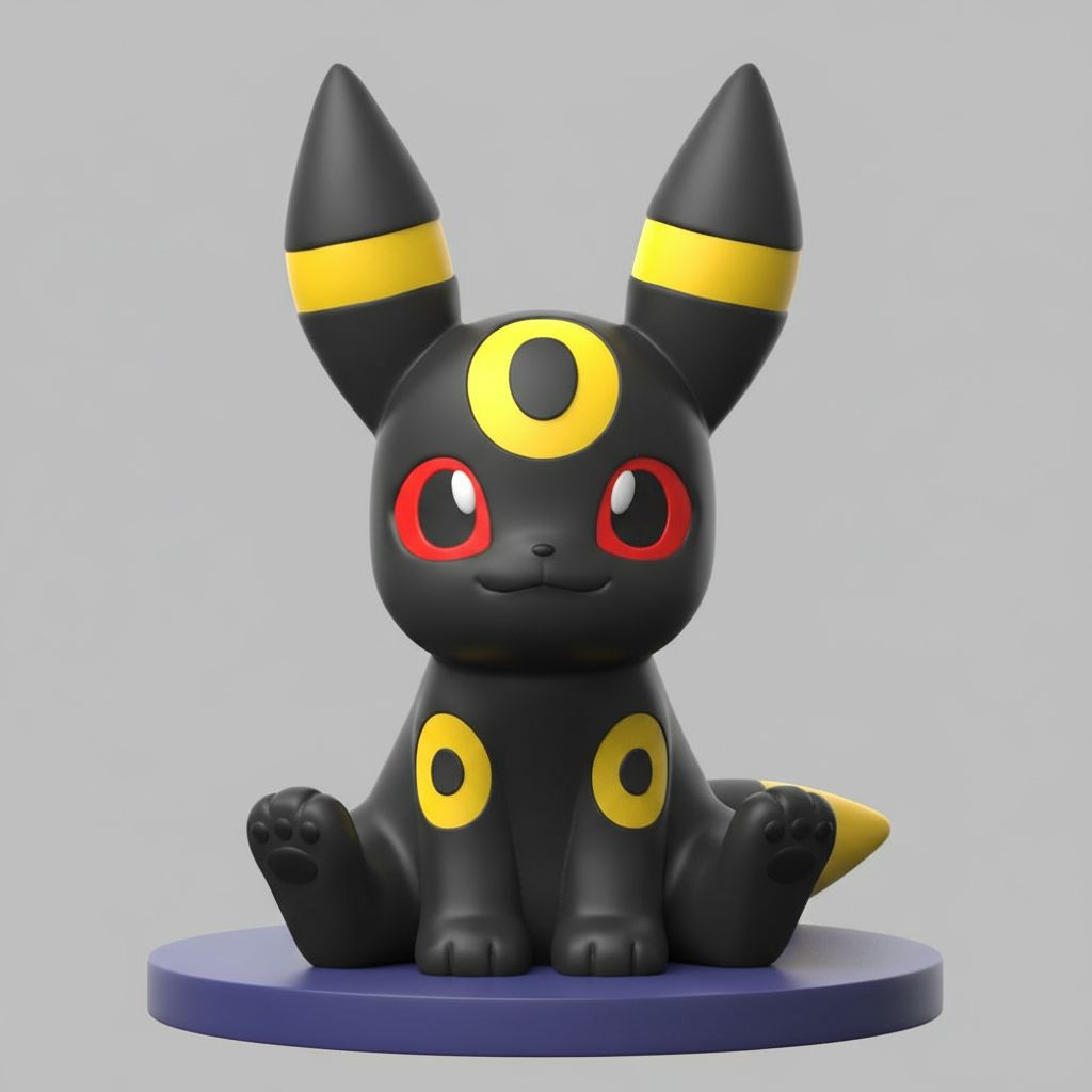 Umbreon Sitting Pose free 3D printable STL