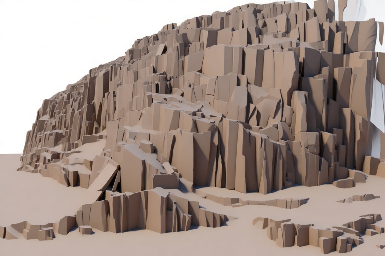 Basalt Column Formation Model free 3D printable STL