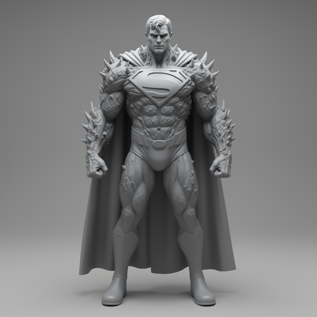 Superman Doomsday Fusion Figurine free 3D printable STL