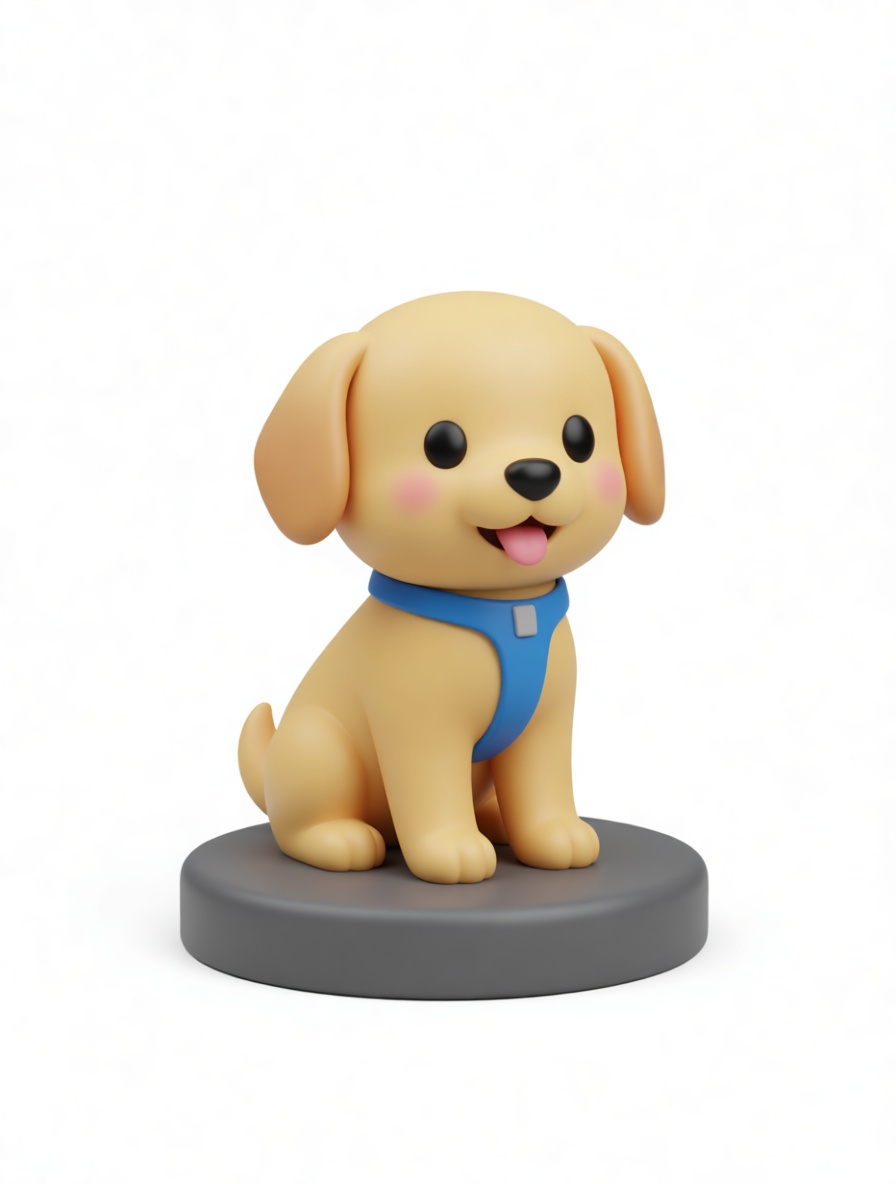 Golden Retriever Puppy Figurine free 3D printable STL