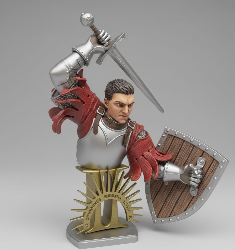 Heroic Knight Bust free 3D printable STL
