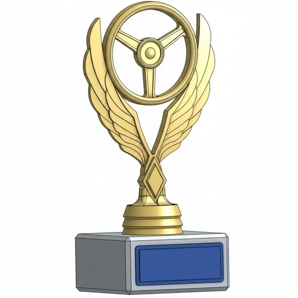Golden Racing Trophy free 3D printable STL