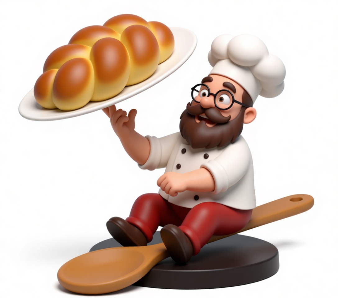 Chef Figurine with Bread free 3D printable STL