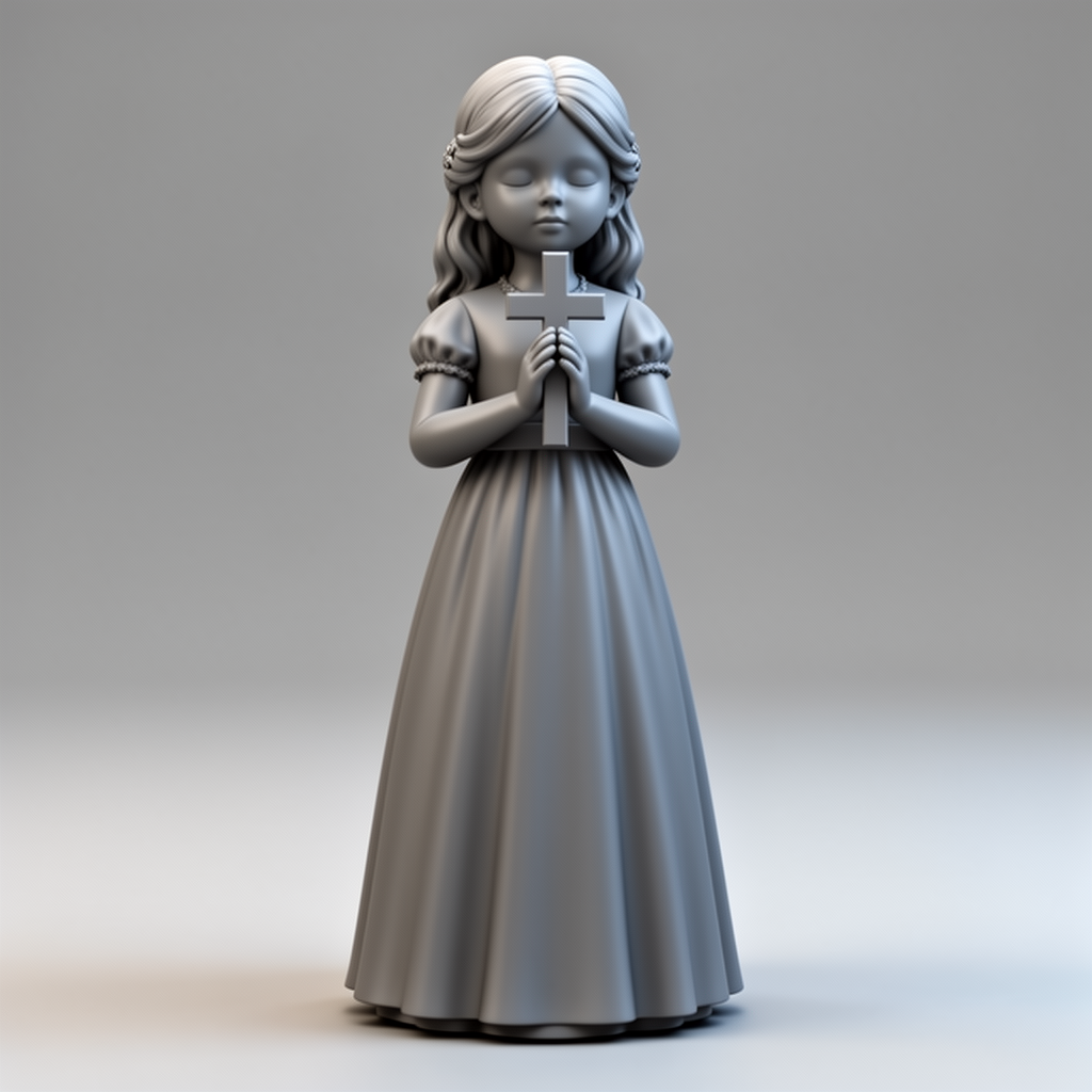 First Communion Girl Figurine free 3D printable STL