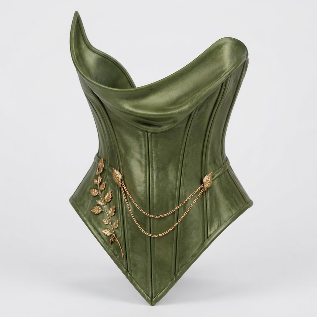 Green Leather Corset free 3D printable STL