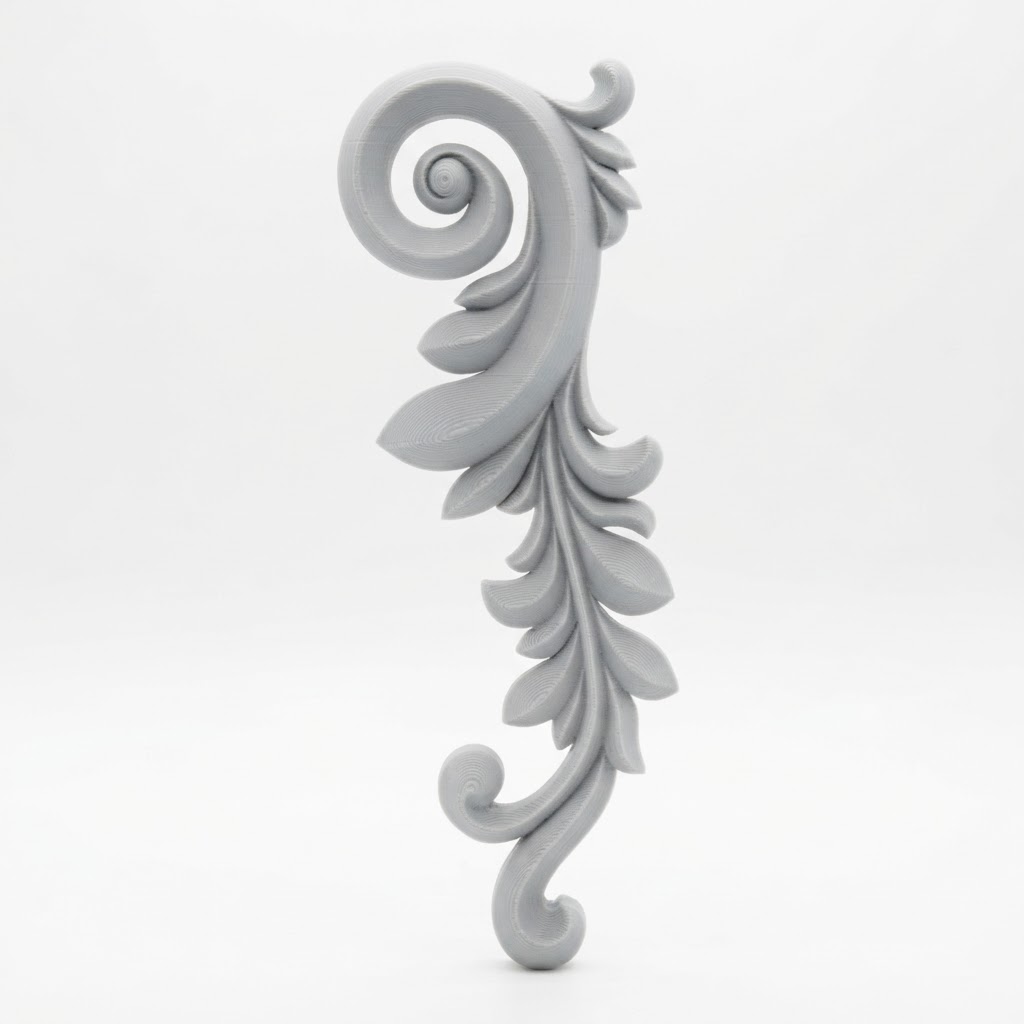 Baroque Leaf Ornament free 3D printable STL