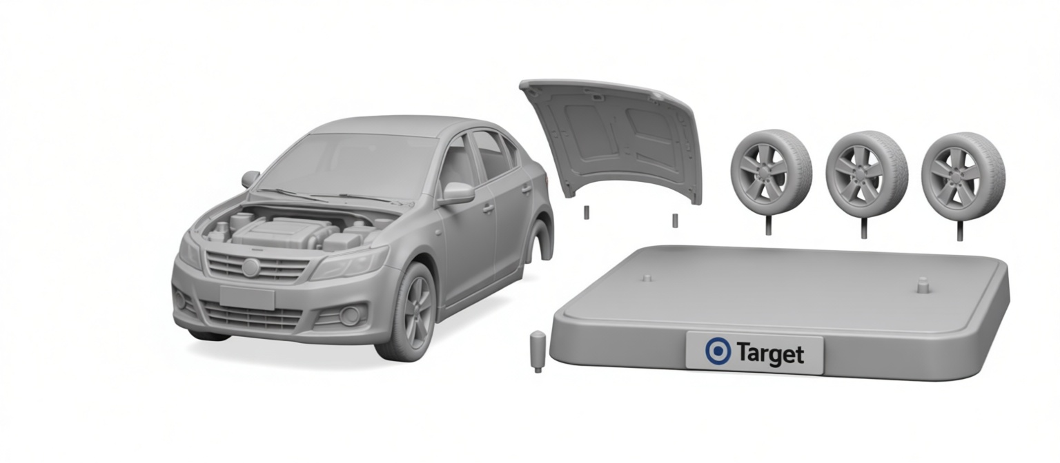 Generic Sedan Car Model free 3D printable STL