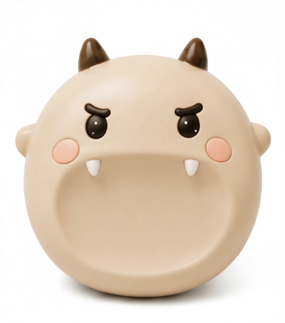 Cute Devil Face Bowl free 3D printable STL