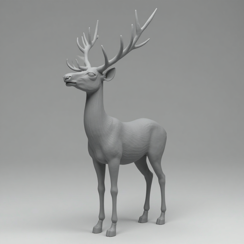 Male Deer Figurine free 3D printable STL