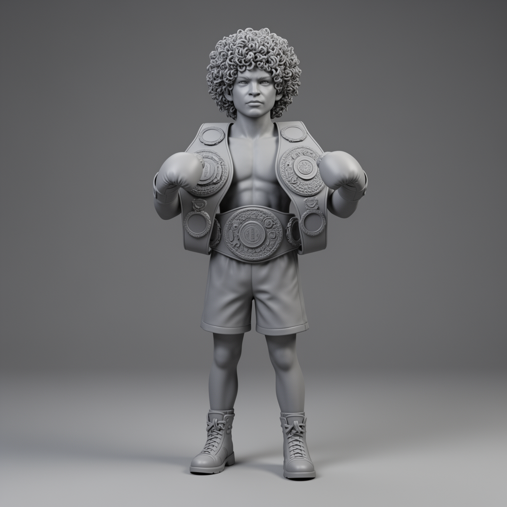 Boxing Champion Figurine free 3D printable STL
