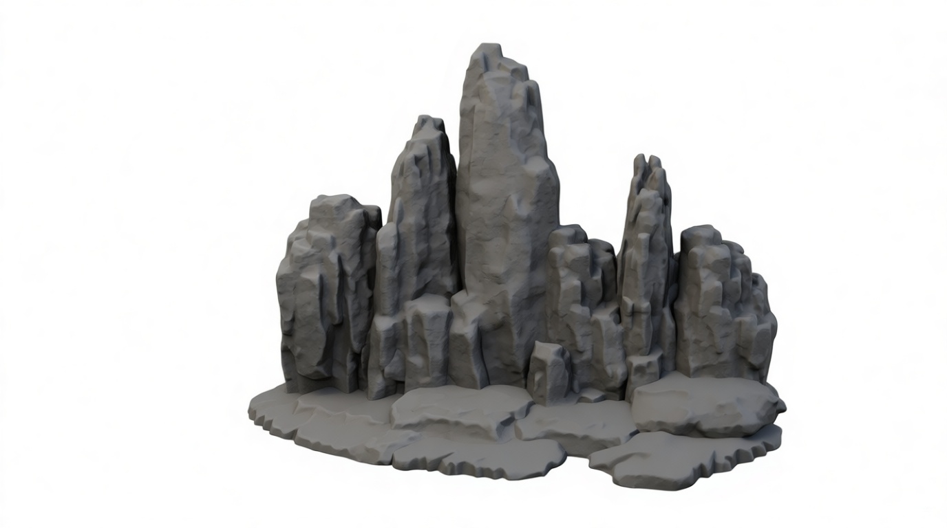 Rock Formation Terrain free 3D printable STL