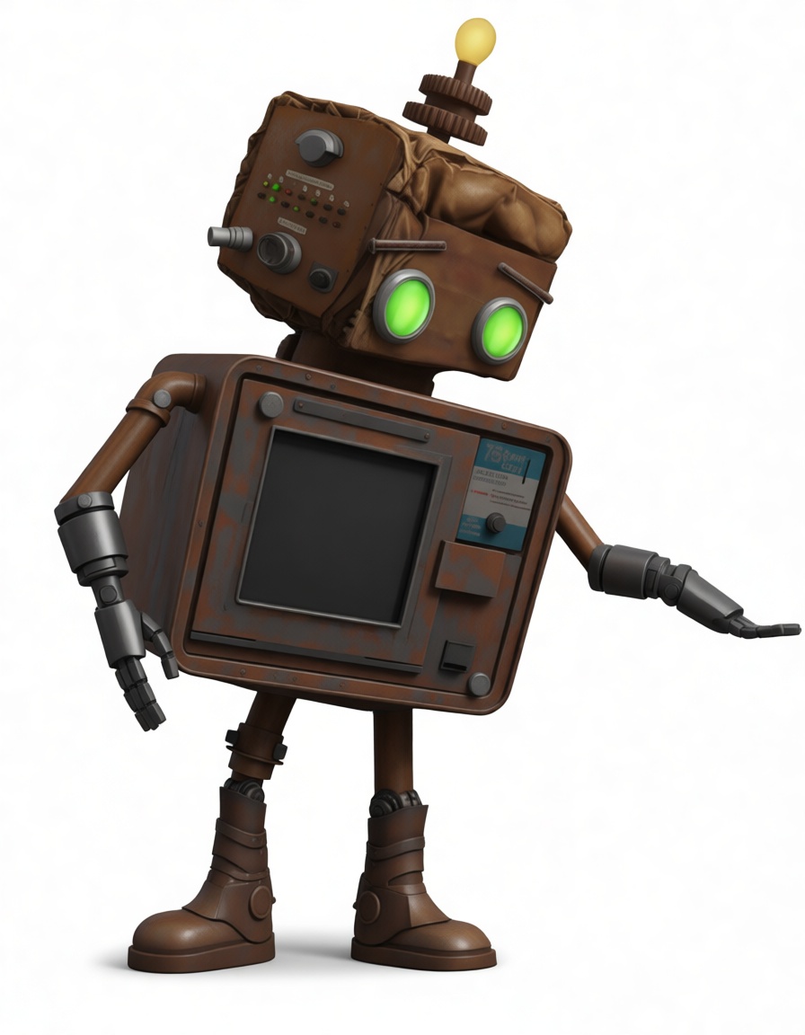 Retro Robot Figurine free 3D printable STL