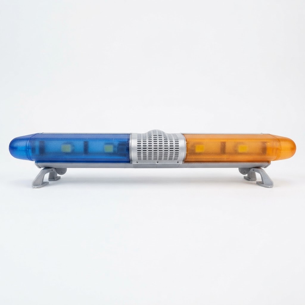Police Light Bar Model free 3D printable STL