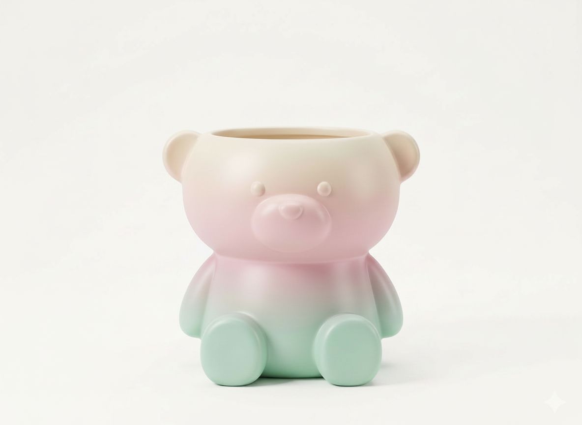 Teddy Bear Planter free 3D printable STL