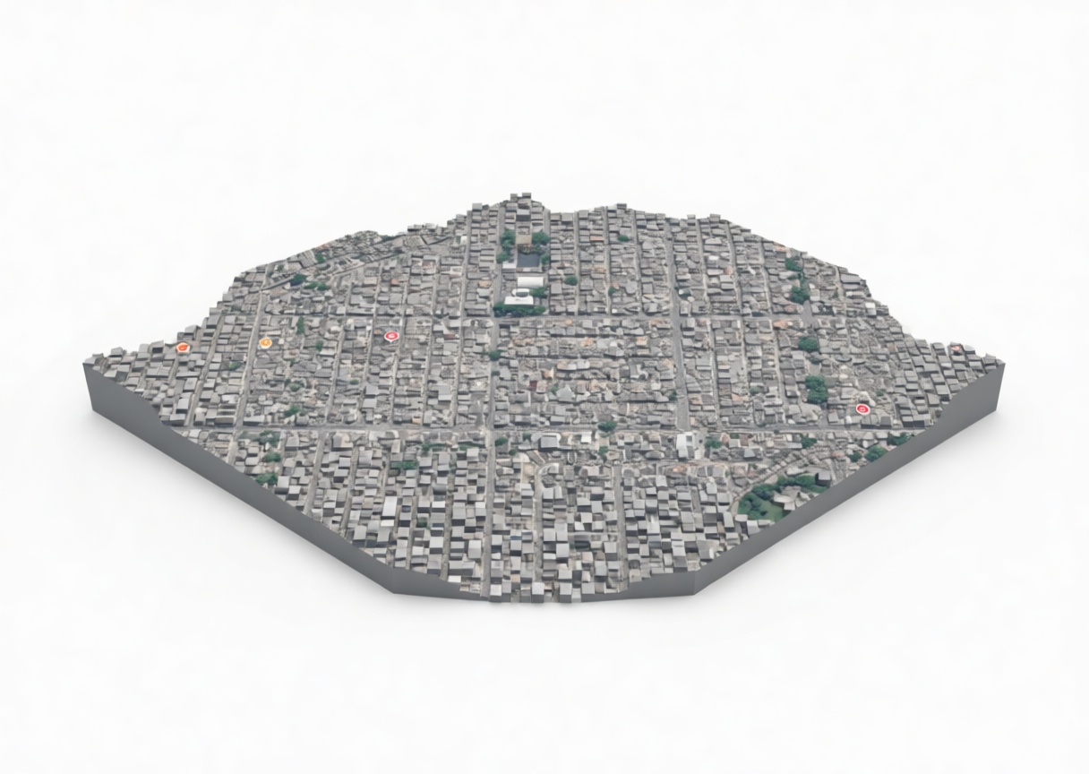 Urban City Block Model free 3D printable STL
