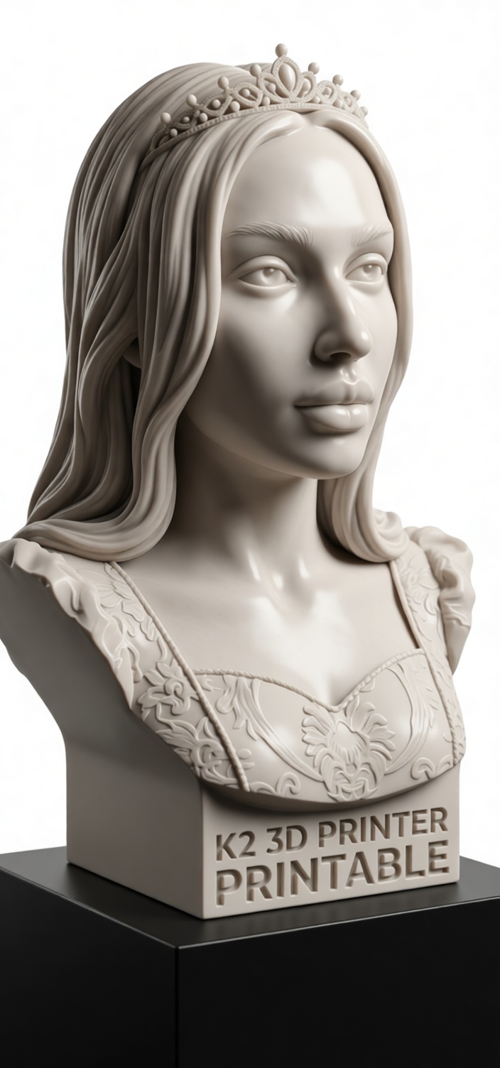 Medieval Princess Bust free 3D printable STL