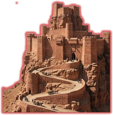 Medieval Rock Castle Model free 3D printable STL