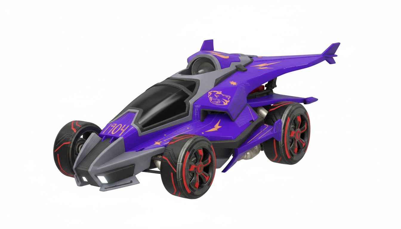 Rocket League Batmobile Model free 3D printable STL
