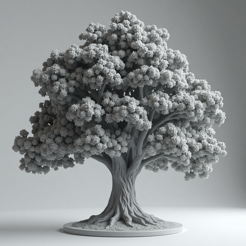 700 Year Old Oak Tree Sculpture free 3D printable STL