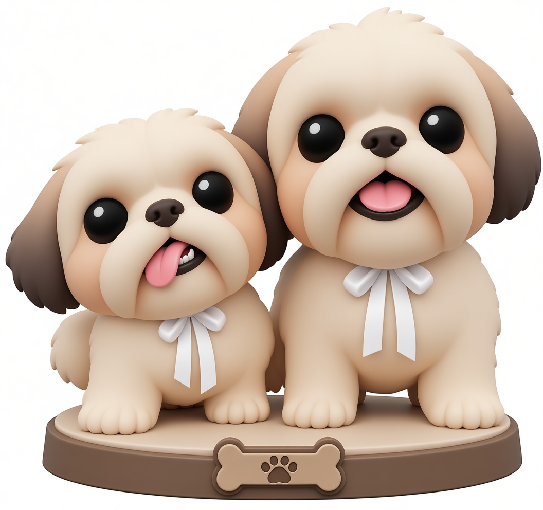 Shih Tzu Dog Figurines free 3D printable STL