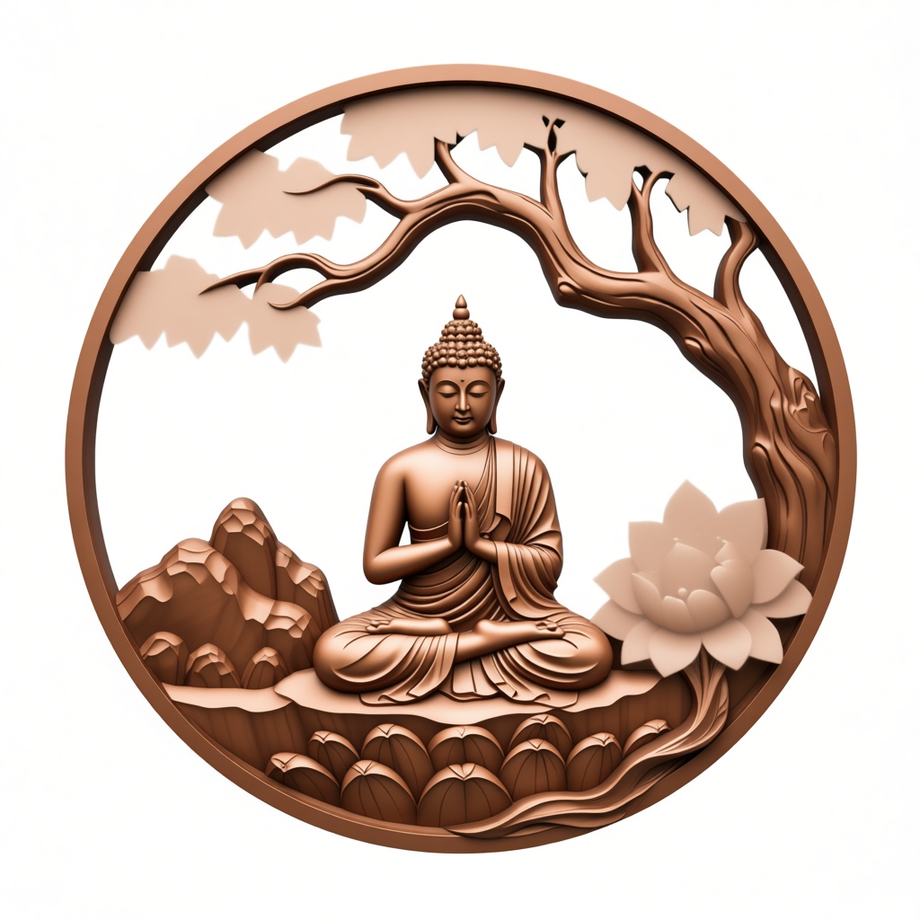Meditating Buddha Sculpture free 3D printable STL
