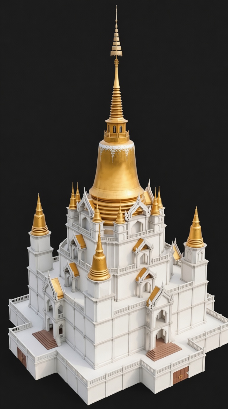 Wat Phra That Doi Suthep Model free 3D printable STL