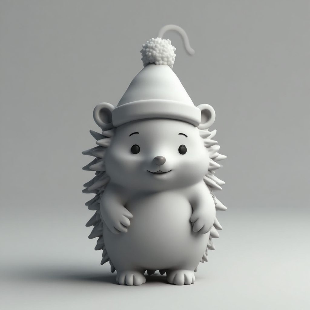 Christmas Hedgehog Figurine free 3D printable STL