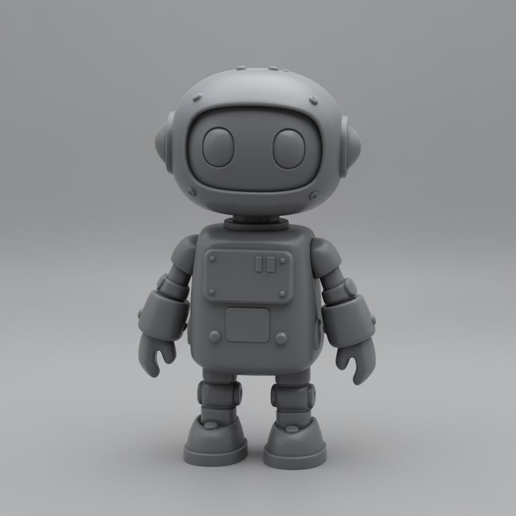 Cute Robot Companion Figurine free 3D printable STL