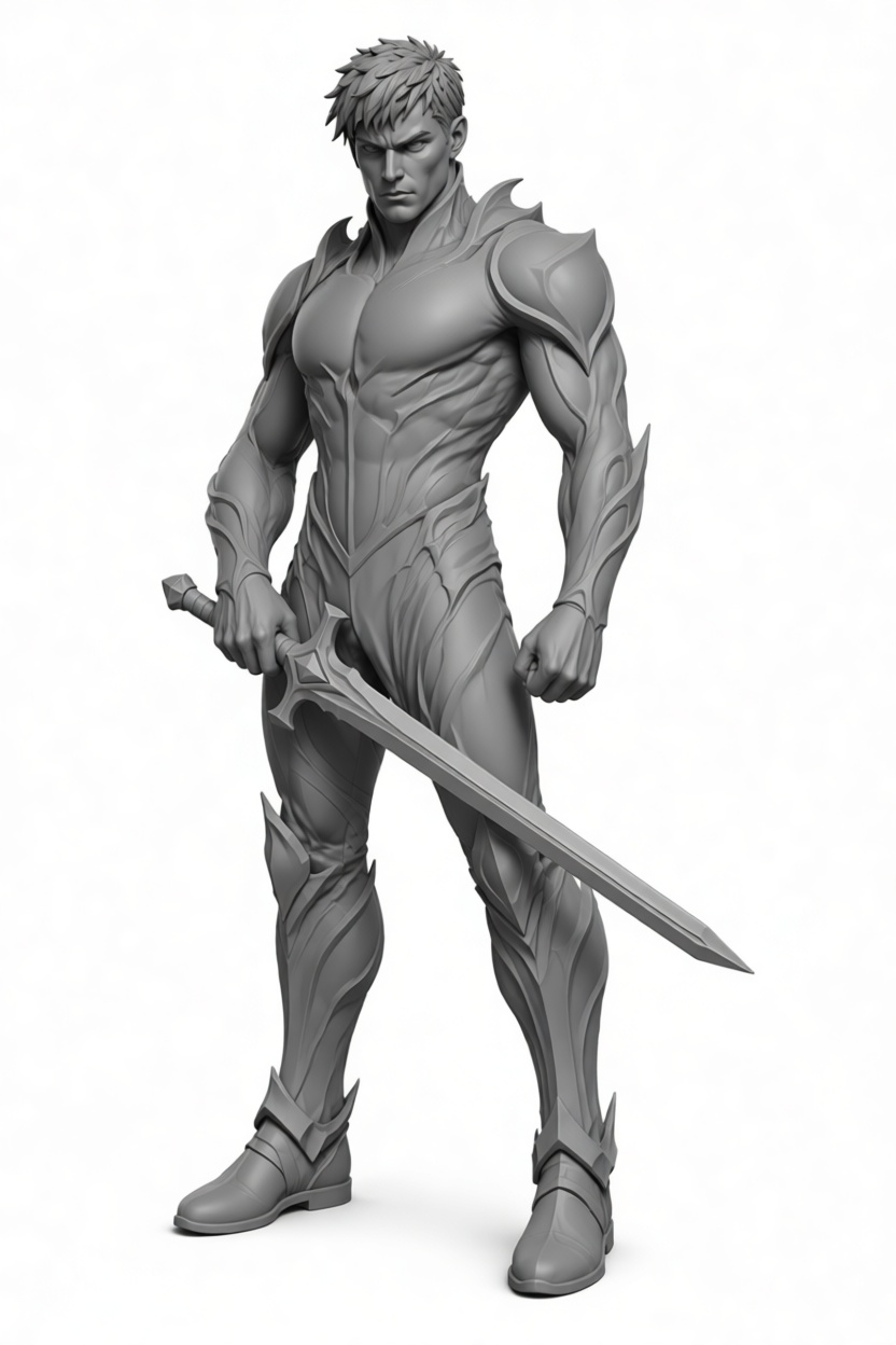 Fantasy Warrior Figurine free 3D printable STL