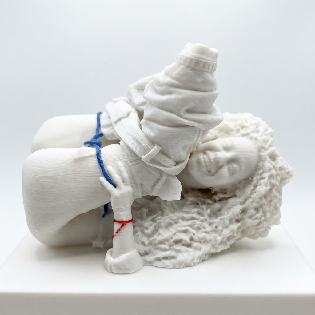 Curly Haired Woman Figurine free 3D printable STL