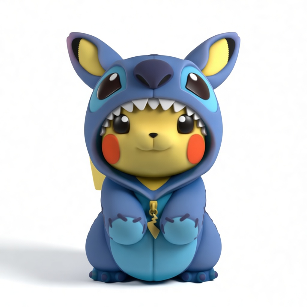 Pikachu in Stitch Costume Figurine free 3D printable STL
