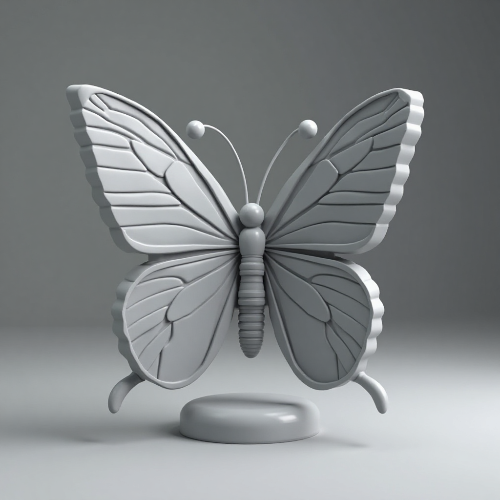 Flapping Butterfly Figurine free 3D printable STL