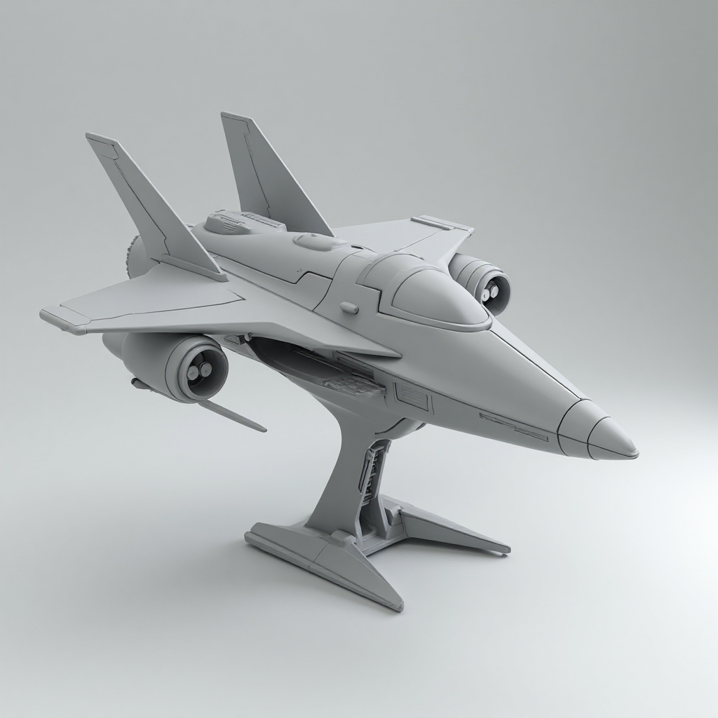 Futuristic Spaceship Model free 3D printable STL