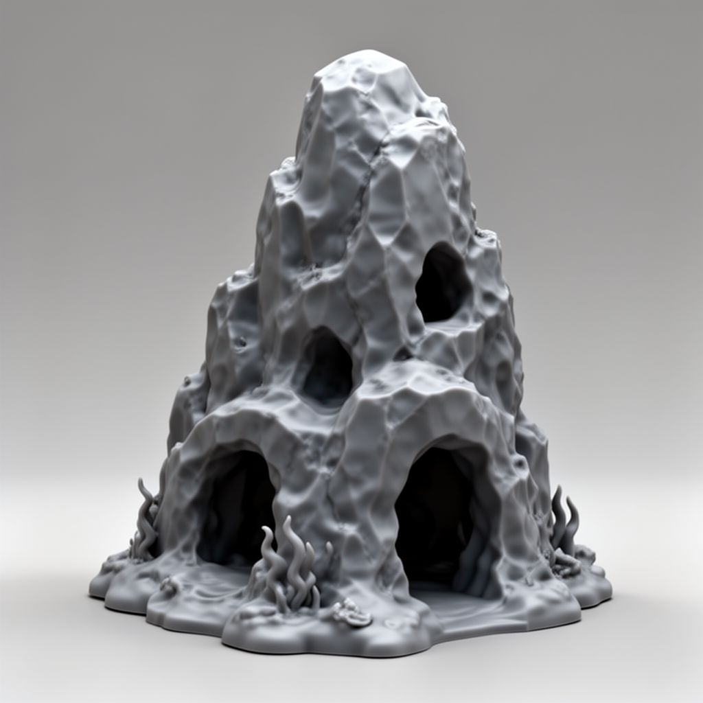 Ocean Rock Cave Sculpture free 3D printable STL