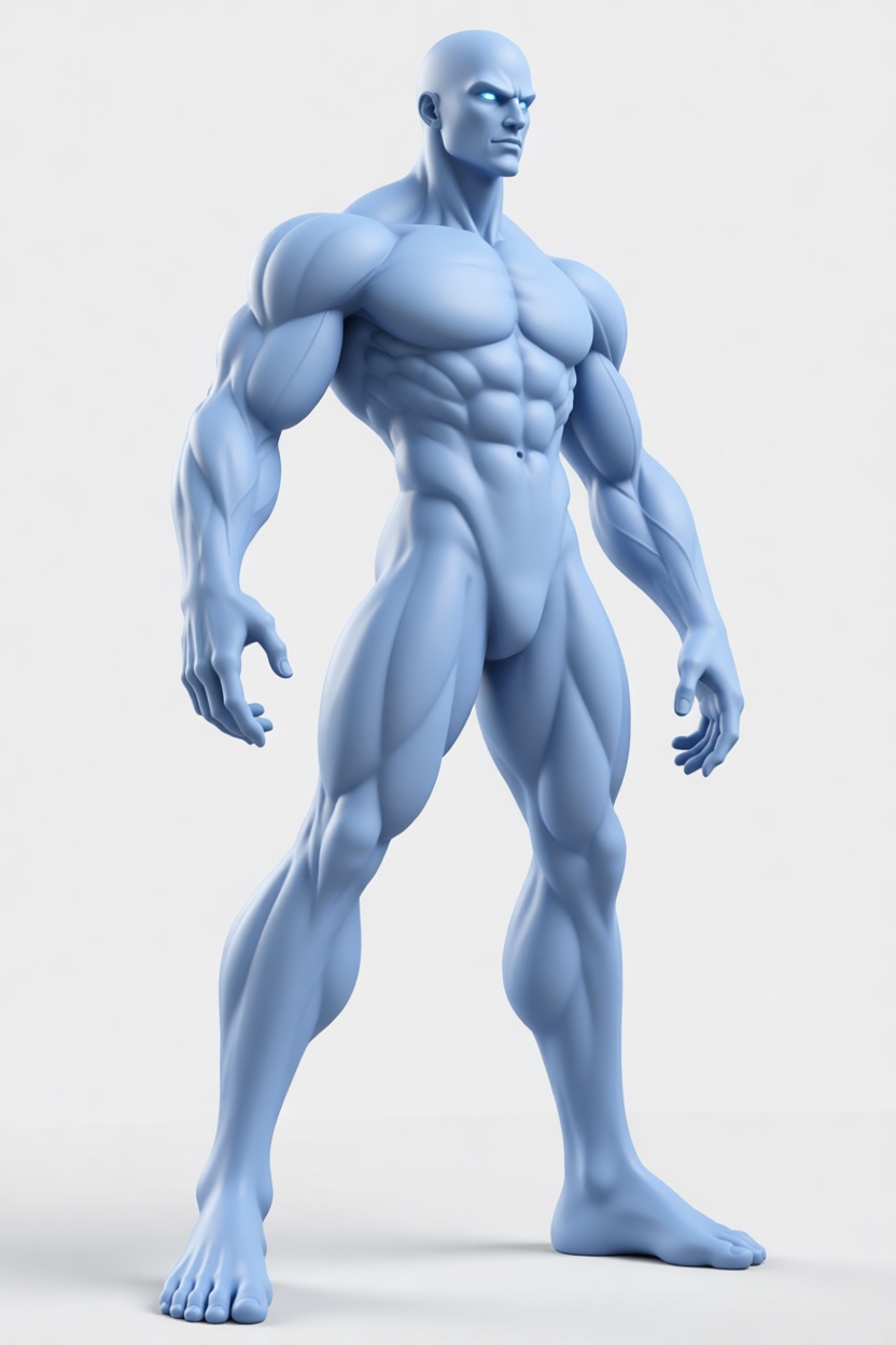 Stylized Human Male Figure free 3D printable STL