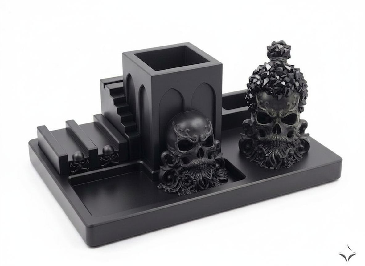 Skull Organizer Stand free 3D printable STL