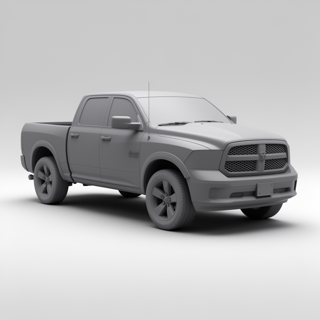 Ram 1500 Truck Model free 3D printable STL